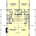 1 Story 4 Bedroom Barndominium Floor Plans
