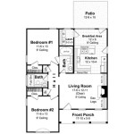1000 Sqft 2 Bedroom House Plans