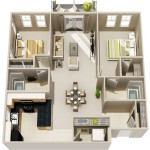 2 Bed 2 Bath Plans